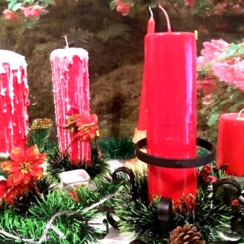Velas decorativas de navidad de 14 cm