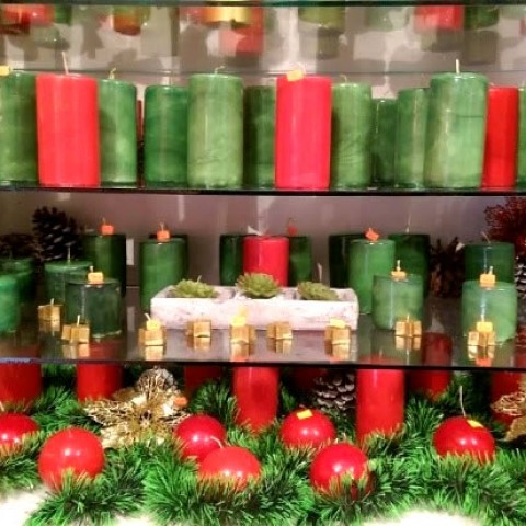 Velas decorativas de navidad de 7 cm